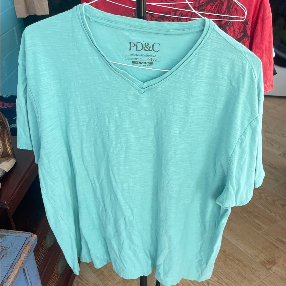 PD&C Aqua V-Neck Tee